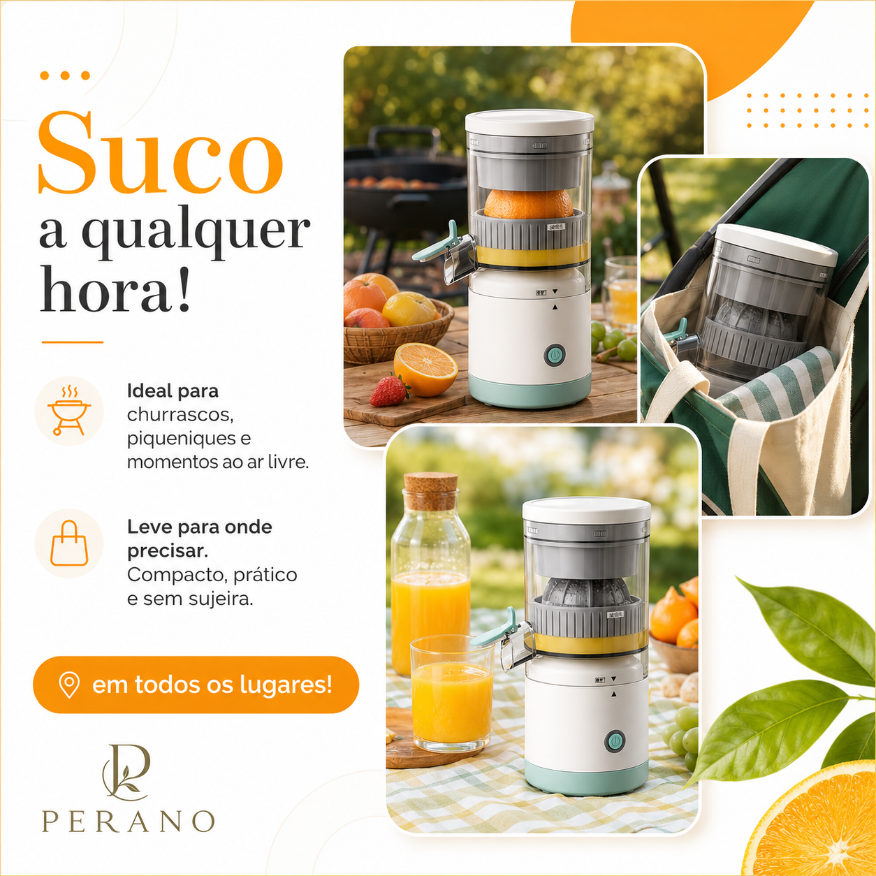 Espremedor El&eacute;trico Perano